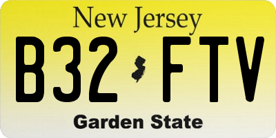 NJ license plate B32FTV