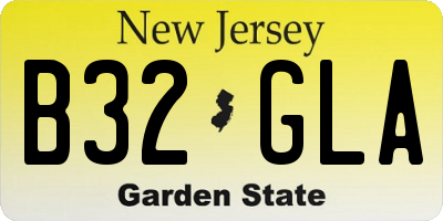 NJ license plate B32GLA