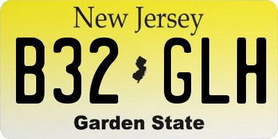 NJ license plate B32GLH