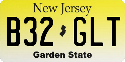 NJ license plate B32GLT