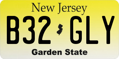 NJ license plate B32GLY