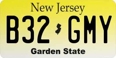 NJ license plate B32GMY