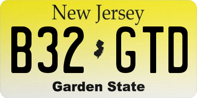 NJ license plate B32GTD