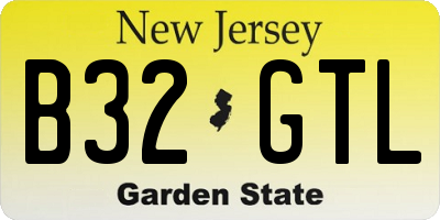NJ license plate B32GTL