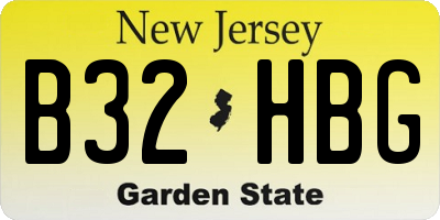 NJ license plate B32HBG