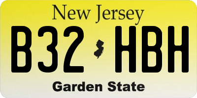 NJ license plate B32HBH