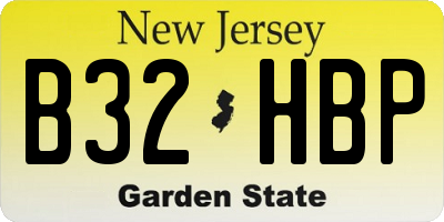 NJ license plate B32HBP