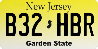 NJ license plate B32HBR