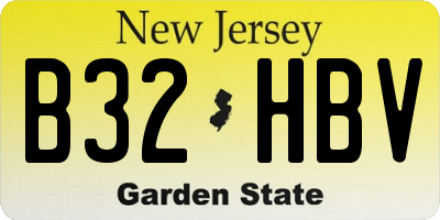 NJ license plate B32HBV