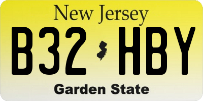 NJ license plate B32HBY