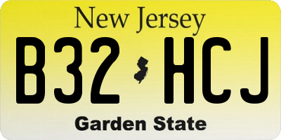 NJ license plate B32HCJ
