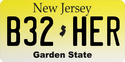 NJ license plate B32HER
