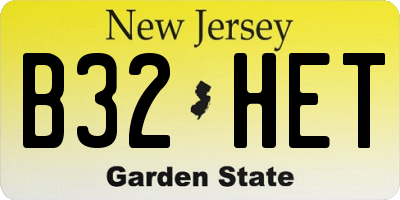 NJ license plate B32HET
