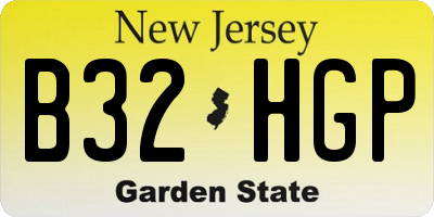 NJ license plate B32HGP