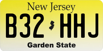 NJ license plate B32HHJ