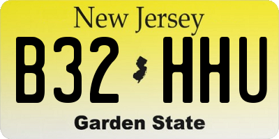 NJ license plate B32HHU