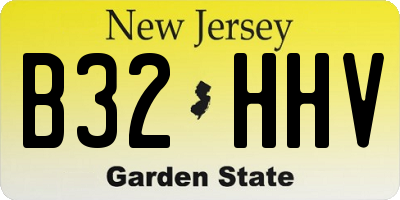 NJ license plate B32HHV