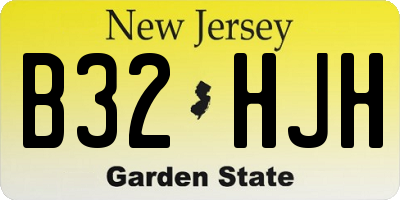 NJ license plate B32HJH