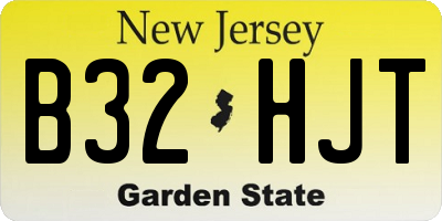 NJ license plate B32HJT
