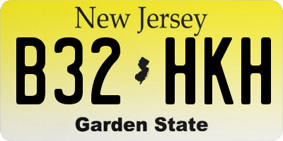 NJ license plate B32HKH