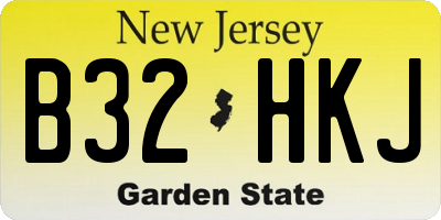 NJ license plate B32HKJ