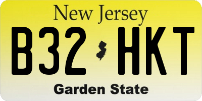 NJ license plate B32HKT