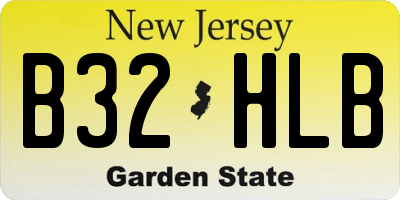 NJ license plate B32HLB