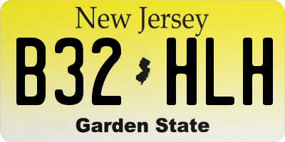 NJ license plate B32HLH