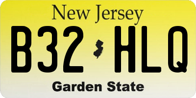 NJ license plate B32HLQ