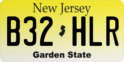 NJ license plate B32HLR