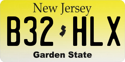 NJ license plate B32HLX