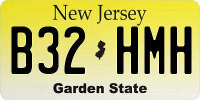 NJ license plate B32HMH