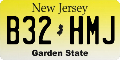 NJ license plate B32HMJ