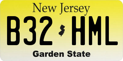 NJ license plate B32HML