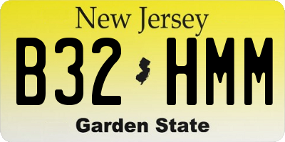 NJ license plate B32HMM