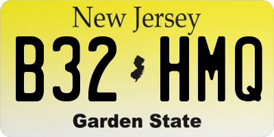 NJ license plate B32HMQ