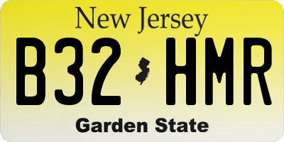 NJ license plate B32HMR