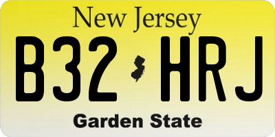 NJ license plate B32HRJ