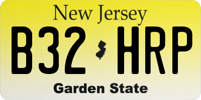 NJ license plate B32HRP