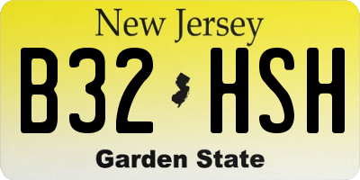 NJ license plate B32HSH