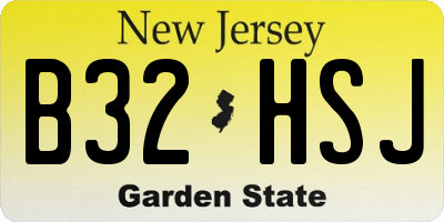 NJ license plate B32HSJ