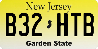 NJ license plate B32HTB