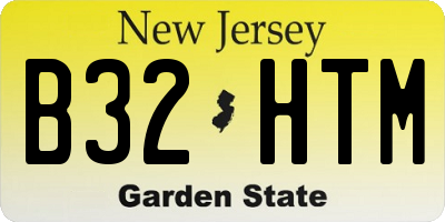NJ license plate B32HTM