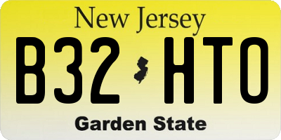 NJ license plate B32HTO