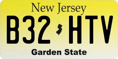NJ license plate B32HTV