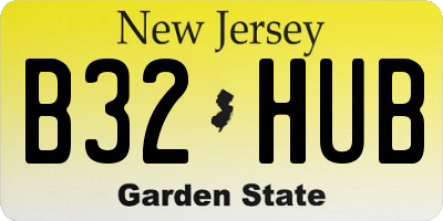 NJ license plate B32HUB