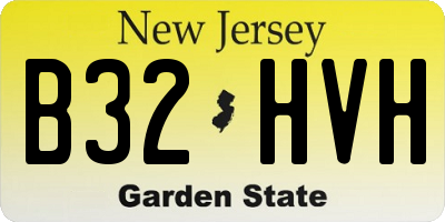 NJ license plate B32HVH