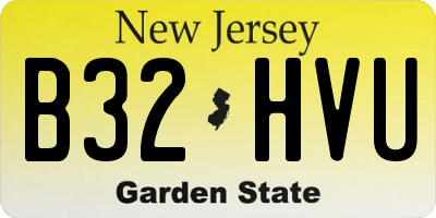 NJ license plate B32HVU