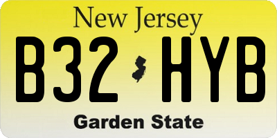 NJ license plate B32HYB