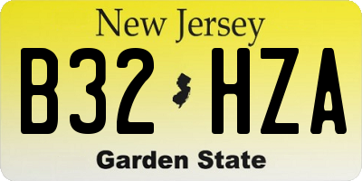 NJ license plate B32HZA